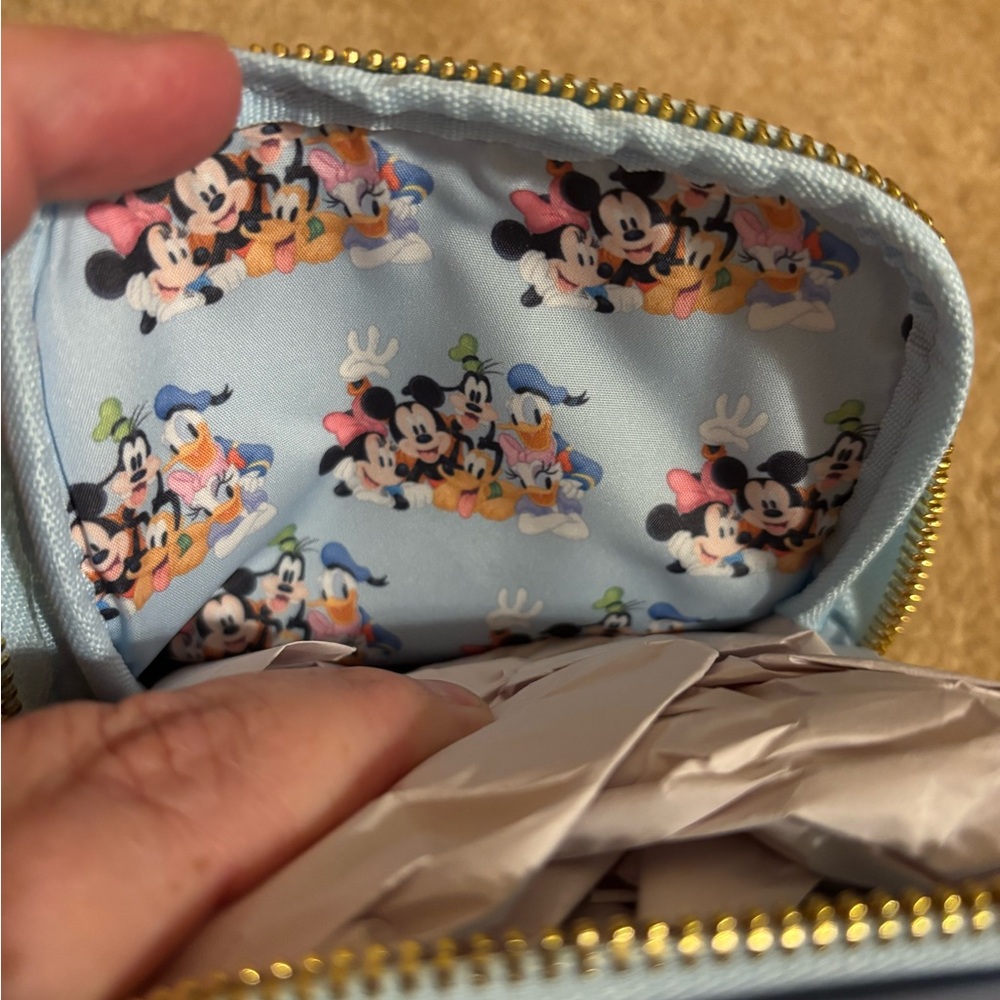 Loungefly Disney Mickey and Friends Tie Dye Crossbody Bag with Coin Purse - Picture 7 of 10